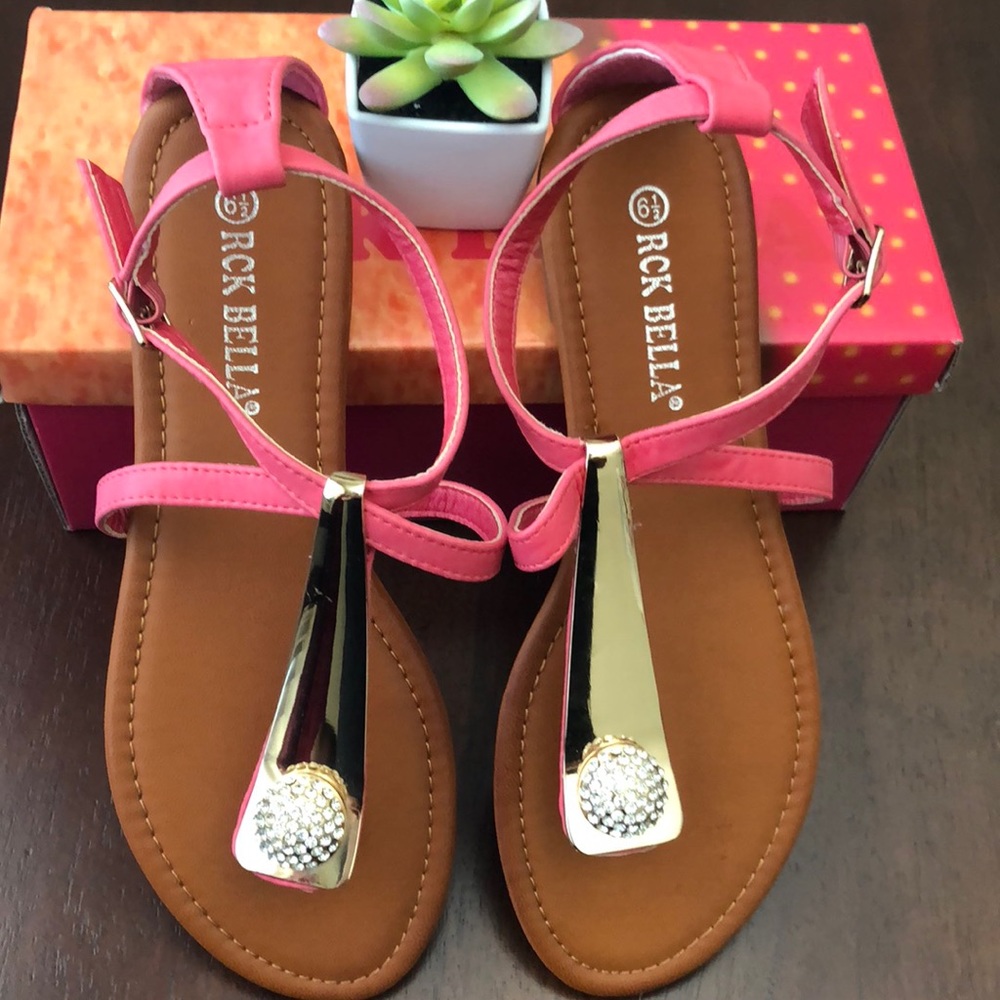 🆕💖🔥ROCK BELLA Sandals fucsia wet pu